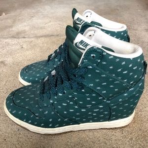 Green Nike High Top Sneakers